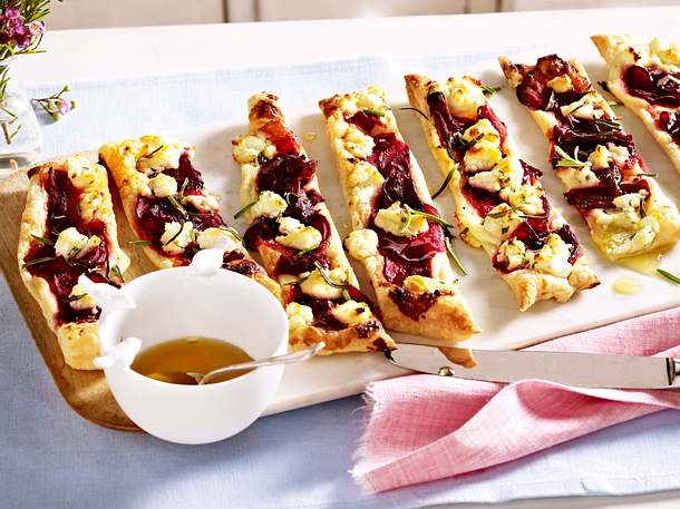 Rote-Bete-Blätterteig-Streifen Rezept