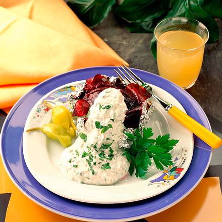 Rote Bete mit Kräuterquark Rezept Rote Bete mit Kräuterquark Rezept