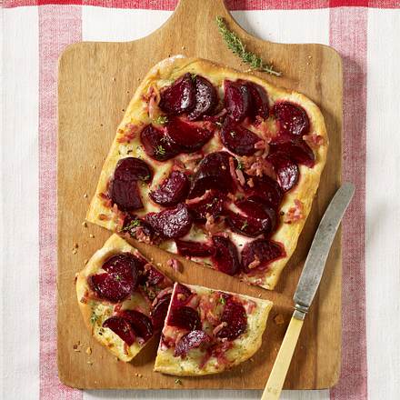 Rote-Bete-Pizza Rezept Rote-Bete-Pizza Rezept