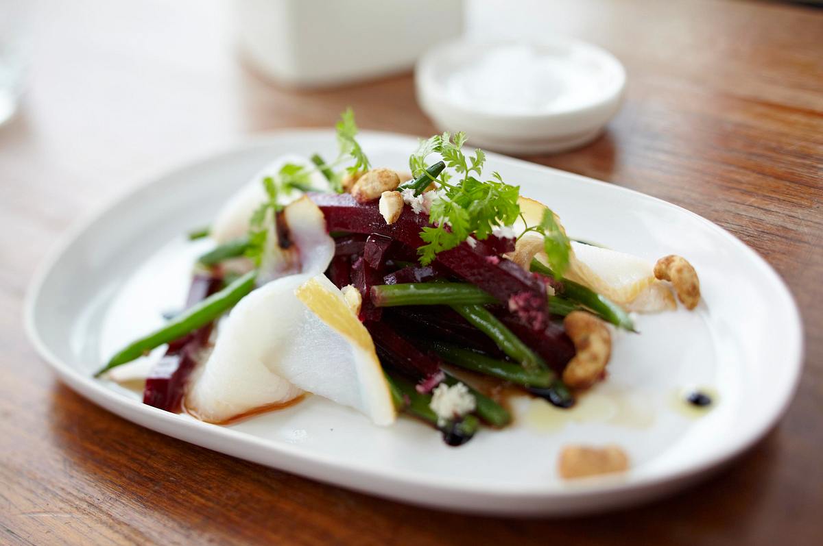 Rote-Bete-Salat mit Heilbutt Rezept