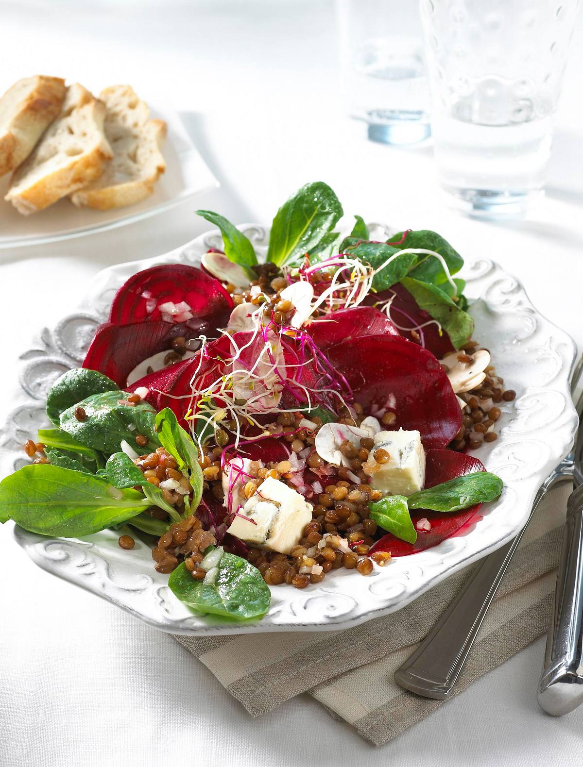 Rote-Bete-Salat mit Linsen Rezept