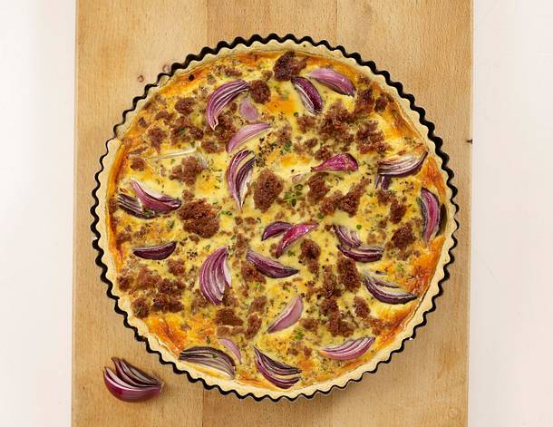 Rote Zwiebelquiche Rezept Rote Zwiebelquiche Rezept