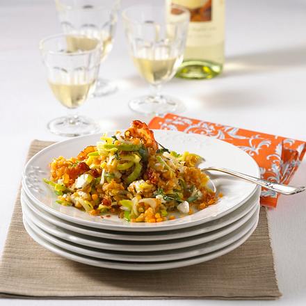 Roter Linsensalat mit Schafskäse & Bacon Rezept Roter Linsensalat mit Schafskäse & Bacon Rezept