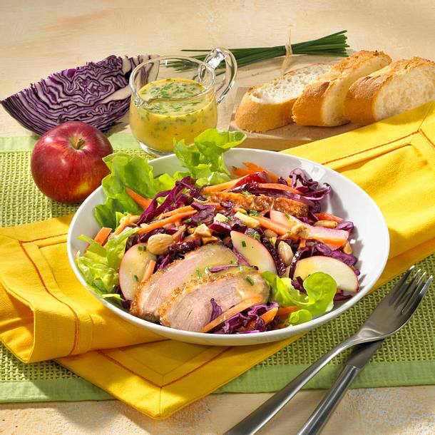 Rotkohl-Möhren-Salat mit Entenbrust Rezept Rotkohl-Möhren-Salat mit Entenbrust Rezept