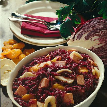 Rotkohltopf mit Kasseler Rezept Rotkohltopf mit Kasseler Rezept