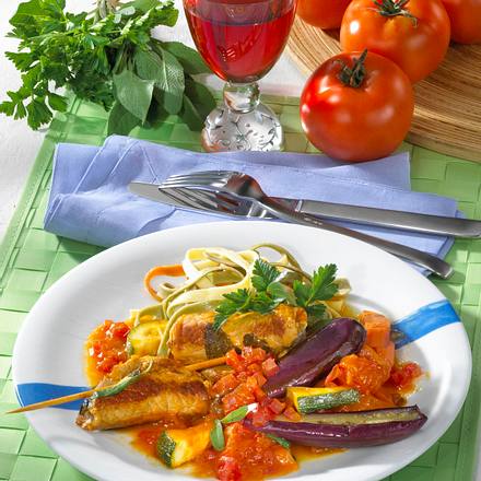 Rouladen auf Tomatengemüse Rezept Rouladen auf Tomatengemüse Rezept
