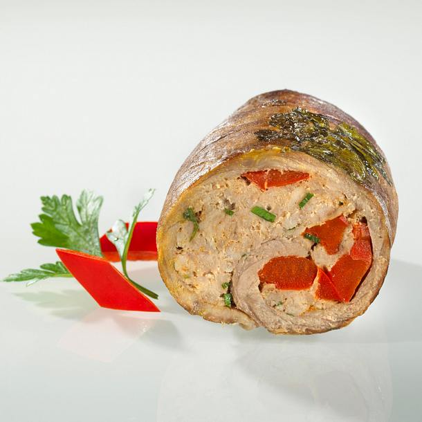 Rouladen mit scharfer Mett-Paprika-Füllung Rezept