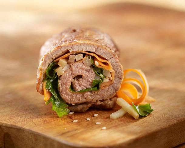 Rouladenfüllung mit Möhren, Sesam, Koriander und Bambus (4 mal anders) Rezept