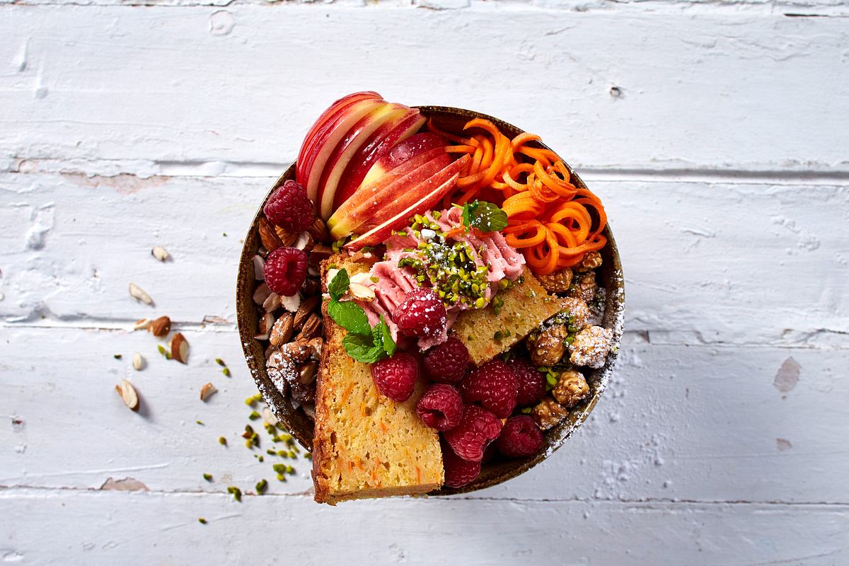 Rübli-Bowl mit Himbeeren Rezept
