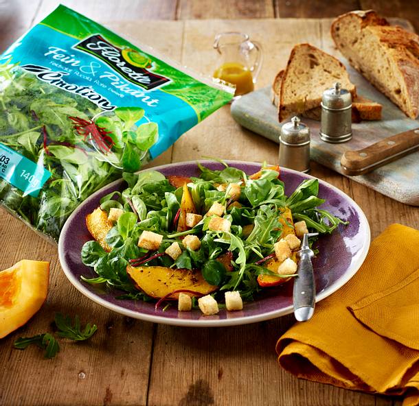 Rucola-Radicchio-Salat mit Kürbis Rezept Rucola-Radicchio-Salat mit Kürbis Rezept