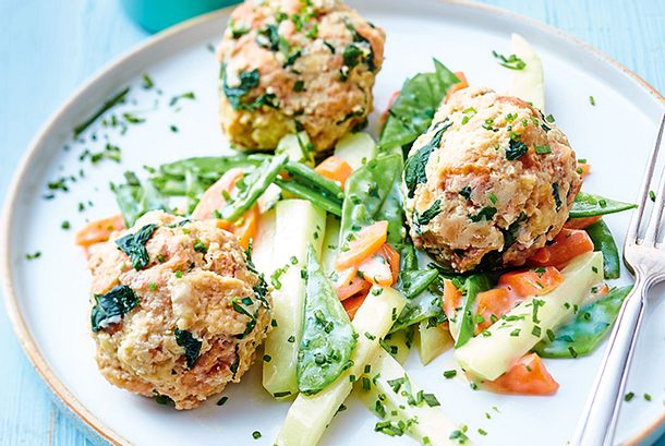 Rucolaknödel auf Rahmgemüse rezept Rucolaknödel auf Rahmgemüse rezept