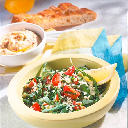 Rucolasalat mit Bulgur & Tomate Rezept Rucolasalat mit Bulgur & Tomate Rezept