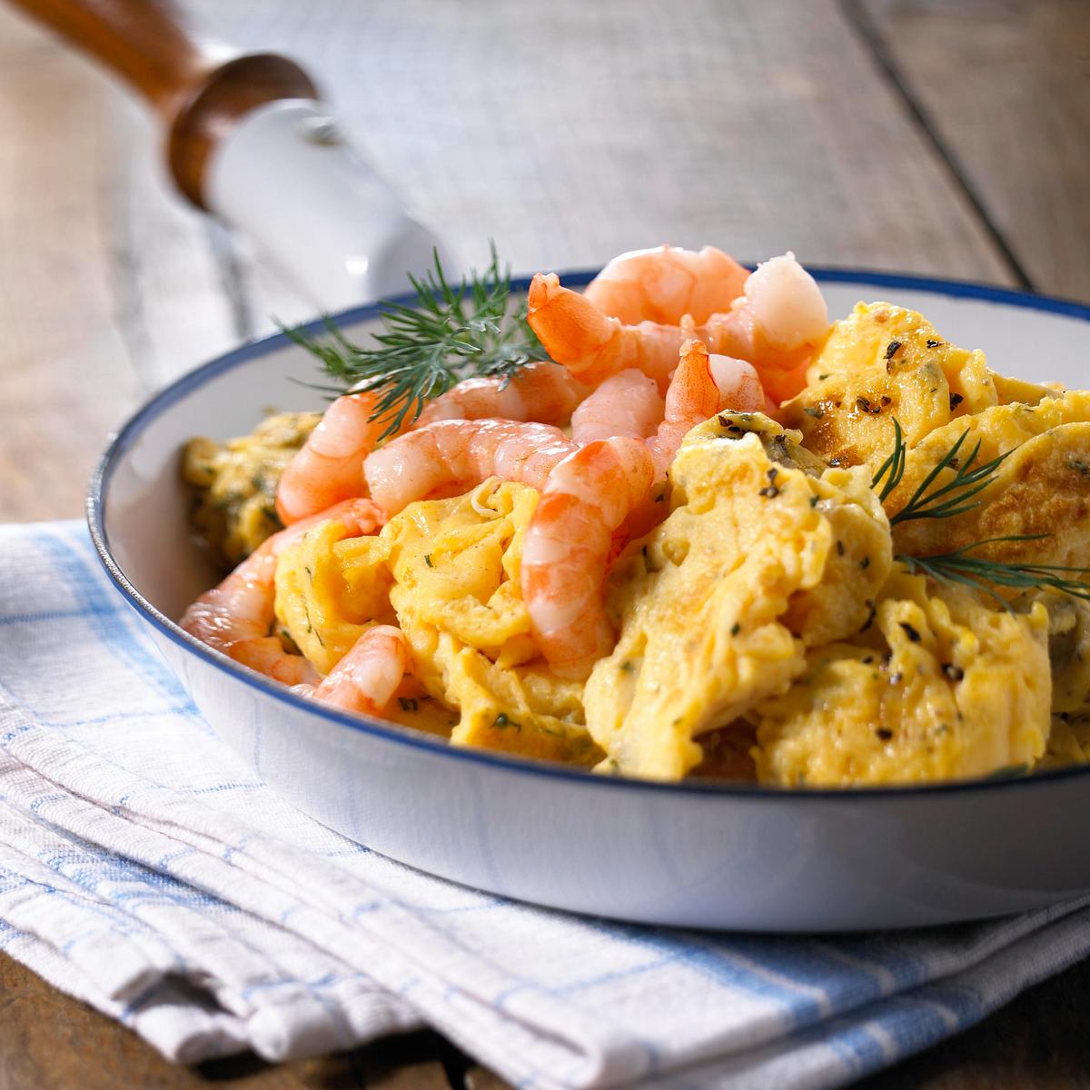 Rührei mit Shrimps Rezept | LECKER