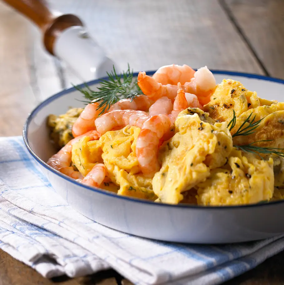 Rührei mit Shrimps Rezept Rührei mit Shrimps Rezept