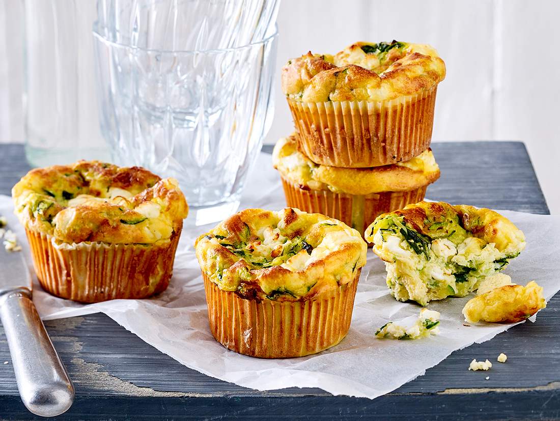 Rührei-Muffins mit Grünzeug Rezept Rührei-Muffins mit Grünzeug Rezept
