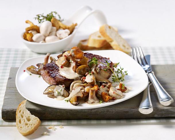 Rumpsteak mit Balsamicopilzen Rezept