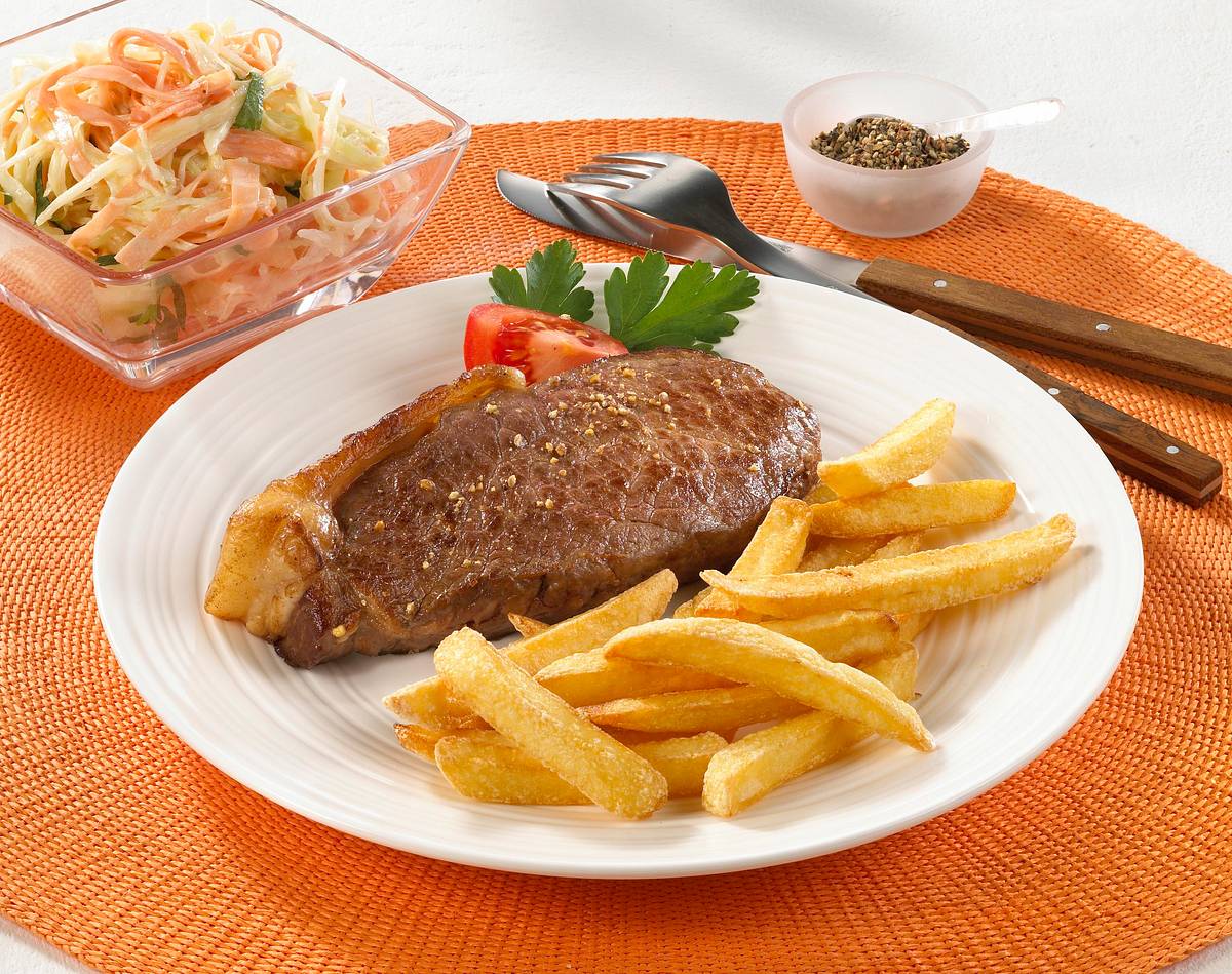 Rumpsteak mit Pommes Rezept