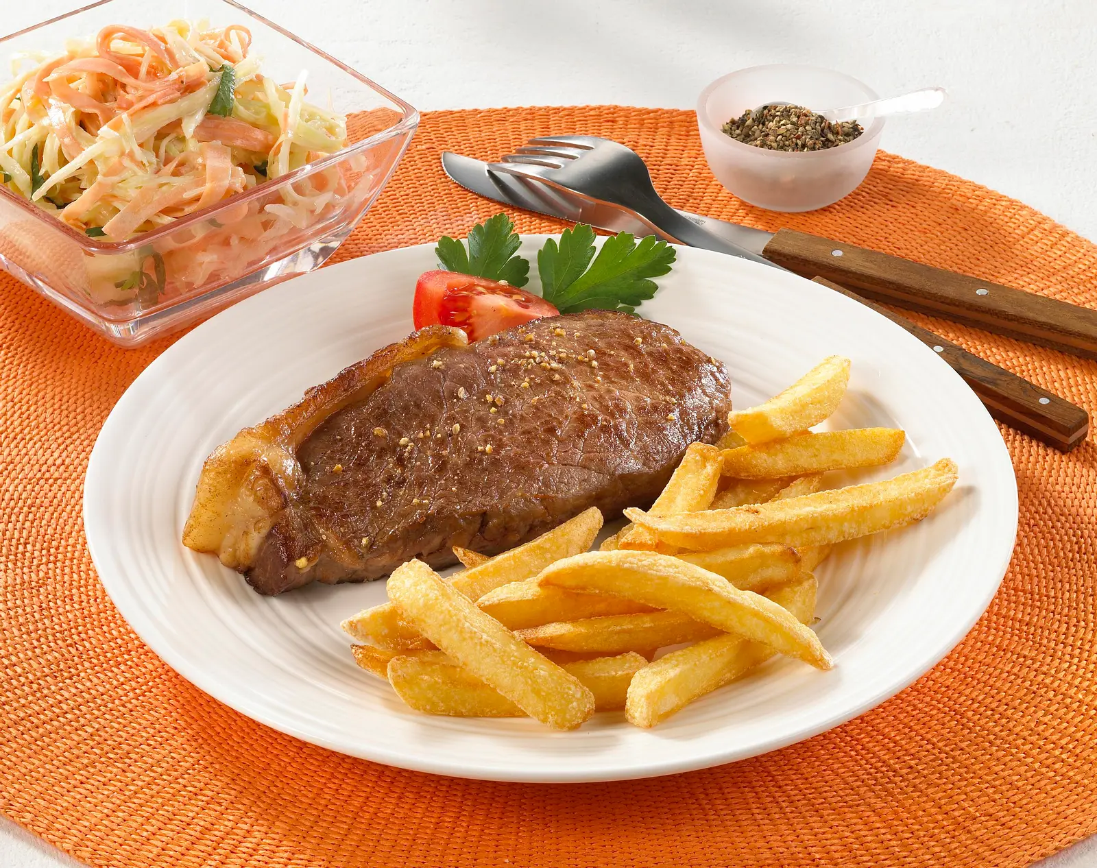 Rumpsteak mit Pommes Rezept | LECKER