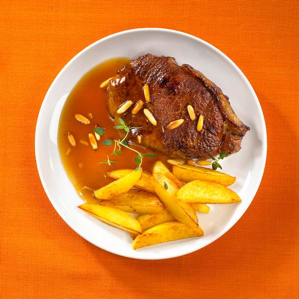 Rumpsteaks mit Mandarinensoße Rezept