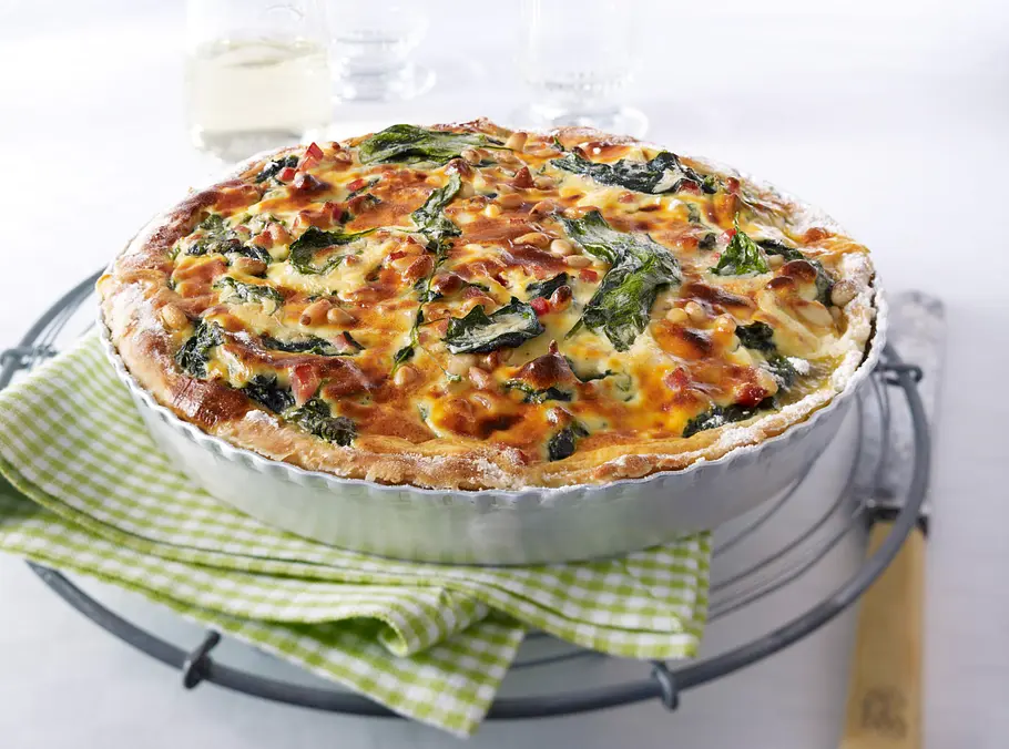 Rustikale Bauernquiche mit Spinat Rezept