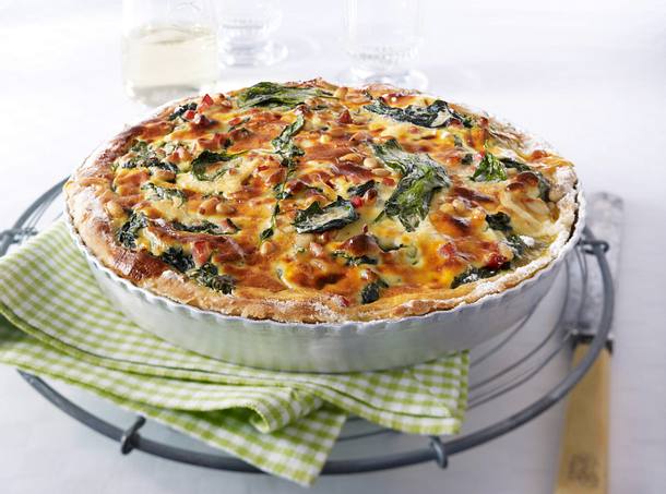 Rustikale Bauernquiche mit Spinat Rezept Rustikale Bauernquiche mit Spinat Rezept