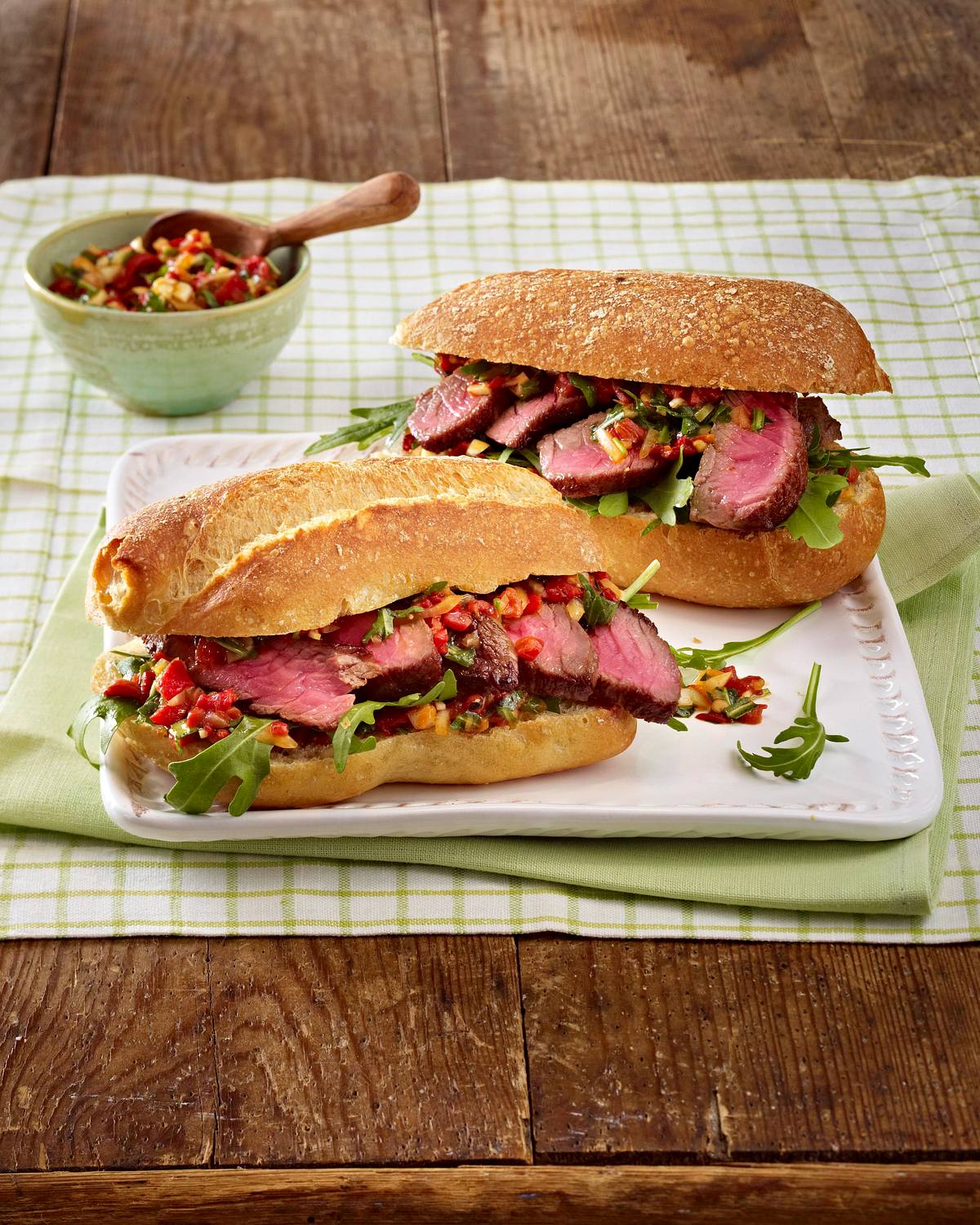 Rustikales Steak-Sandwich Rezept