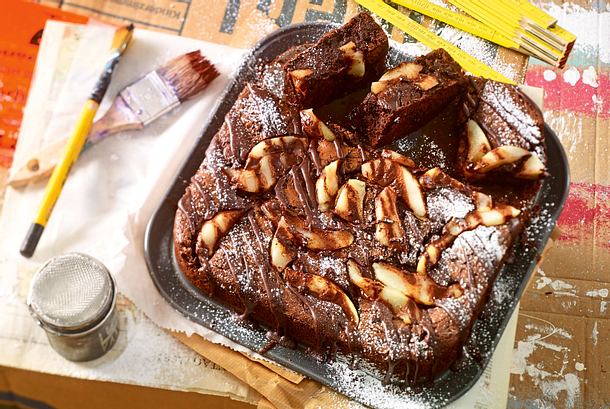 Saftig-süßer Birnenbrownie Rezept Saftig-süßer Birnenbrownie Rezept