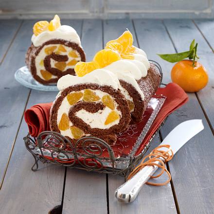 Saftige Clementinen-Biskuitrolle Rezept Saftige Clementinen-Biskuitrolle Rezept