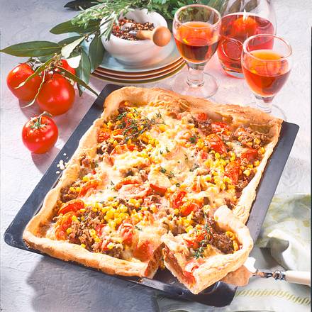 Saftige Hackpizza Rezept