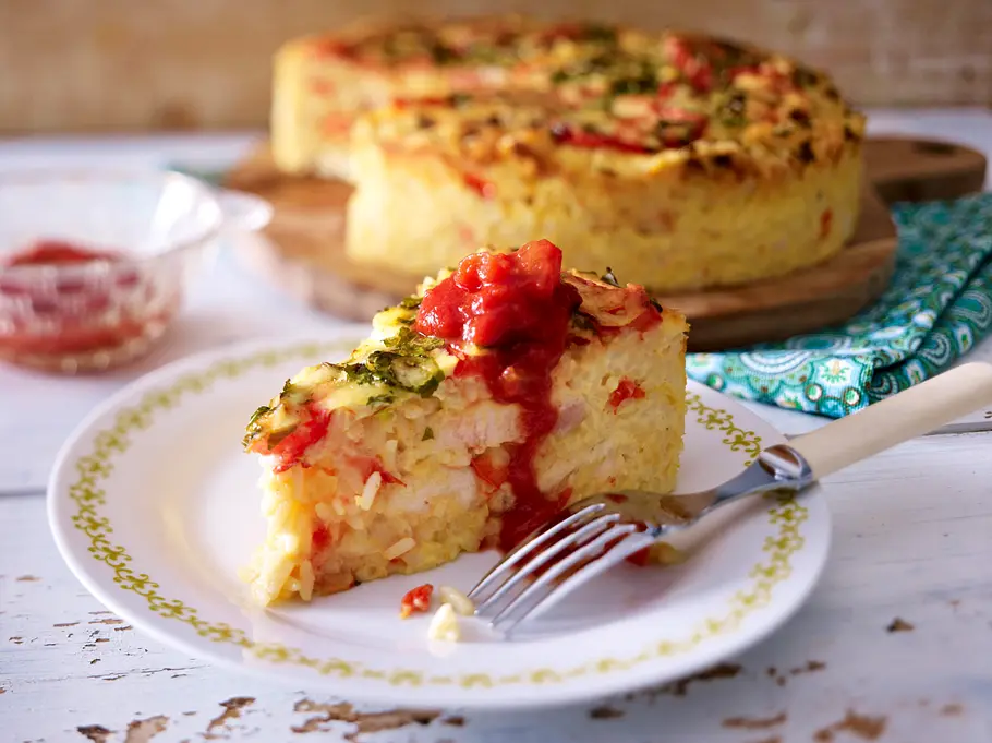 Saftige Paprika-Reistorte Rezept | LECKER