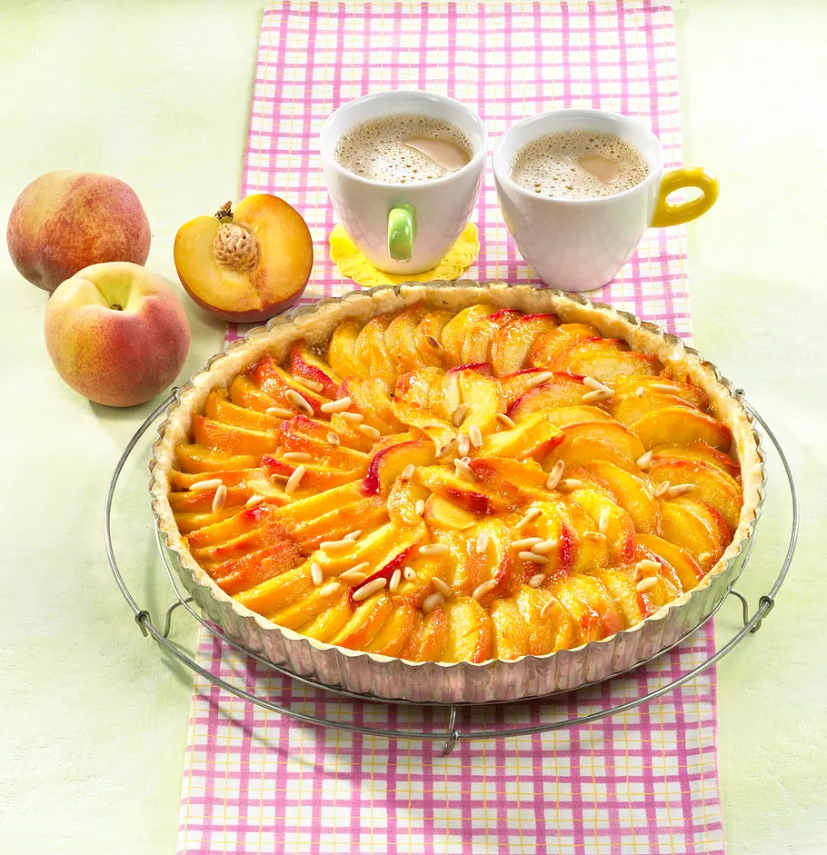 Saftige Pfirsichtarte Rezept Saftige Pfirsichtarte Rezept