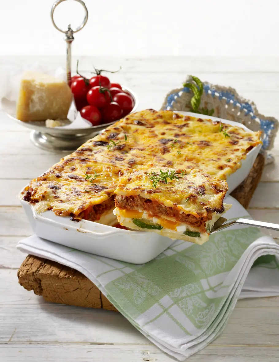 Saftige Zucchini-Hack-Lasagne Rezept