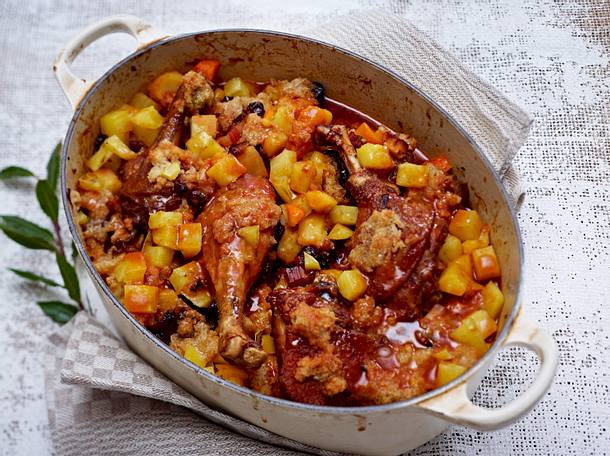 Saftiger Entenkeulentopf Rezept Saftiger Entenkeulentopf Rezept