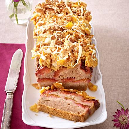 Saftiger Zwetschenkuchen mit Cornflakes-Kruste Rezept Saftiger Zwetschenkuchen mit Cornflakes-Kruste Rezept
