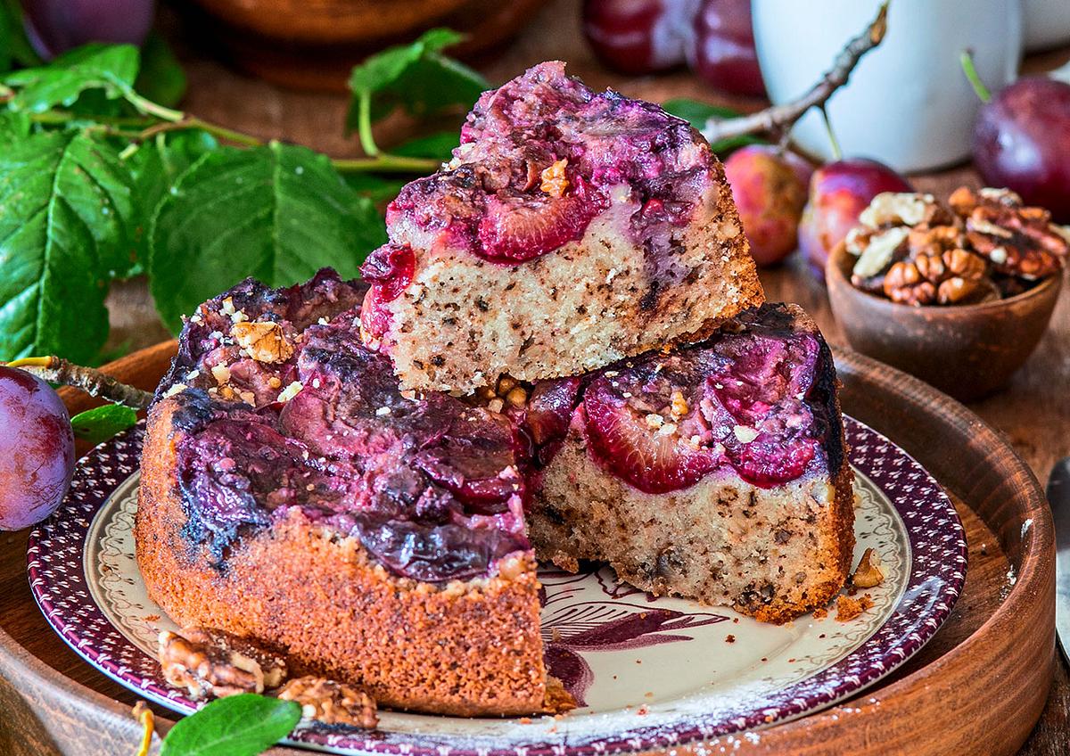 Saftiges Pflaumen-Krönchen als gigantischer Muffin Rezept