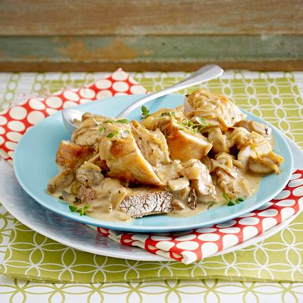 Sahnehähnchen auf Bauernbrot Rezept Sahnehähnchen auf Bauernbrot Rezept