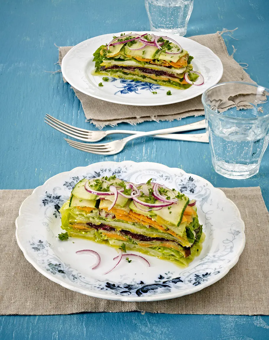 Salat-Lasagne Rezept