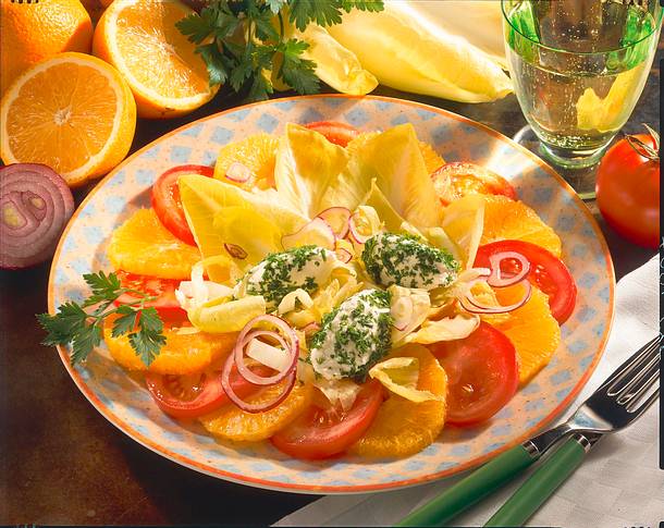 Salat mit Käsenocken Rezept Salat mit Käsenocken Rezept
