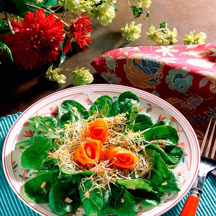 Salat mit Möhren und Sprossen Rezept Salat mit Möhren und Sprossen Rezept