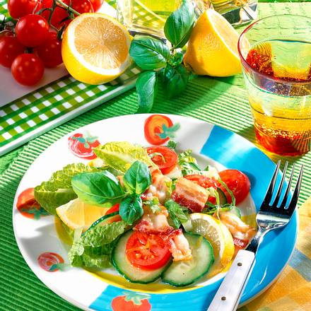 Salat-Teller mit Bacon Rezept Salat-Teller mit Bacon Rezept