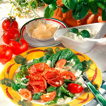 Salat-Teller mit Dip Rezept Salat-Teller mit Dip Rezept