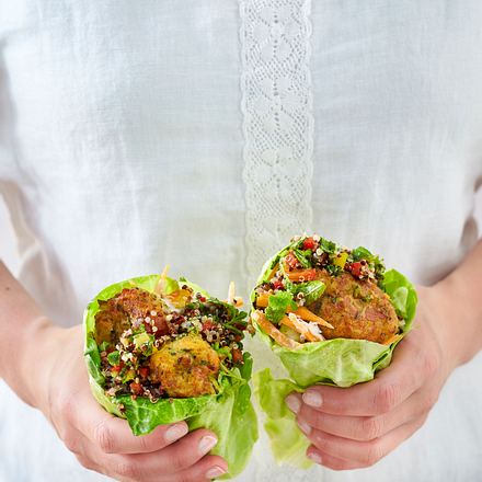 Salat-Wrap mit Halloumikäse Rezept Salat-Wrap mit Halloumikäse Rezept