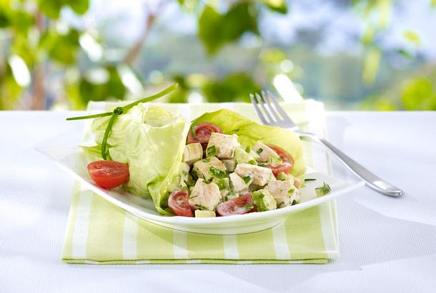 Salat-Wraps mit Hühnchen Rezept Salat-Wraps mit Hühnchen Rezept