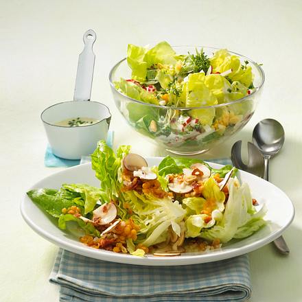 Salatspalten mit Linsen-Vinaigrette Rezept Salatspalten mit Linsen-Vinaigrette Rezept