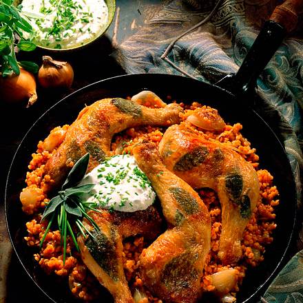 Salbei-Hähnchenkeulen Rezept