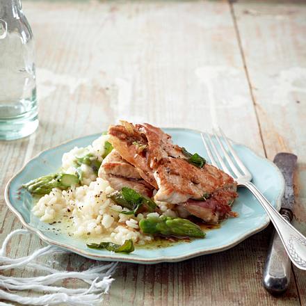 Saltimbocca alla romana und Risotto bianco Rezept