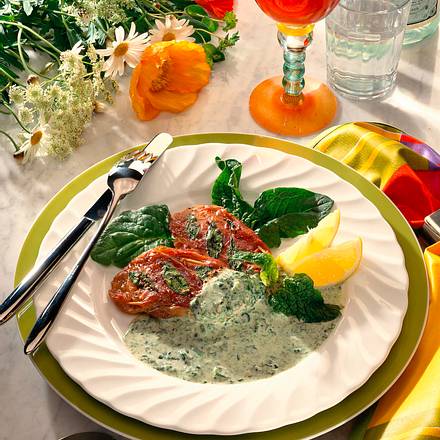 Saltimbocca mit Spinatsoße Rezept
