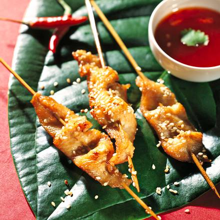 Saté-Spieße mit Knoblauch Rezept Saté-Spieße mit Knoblauch Rezept