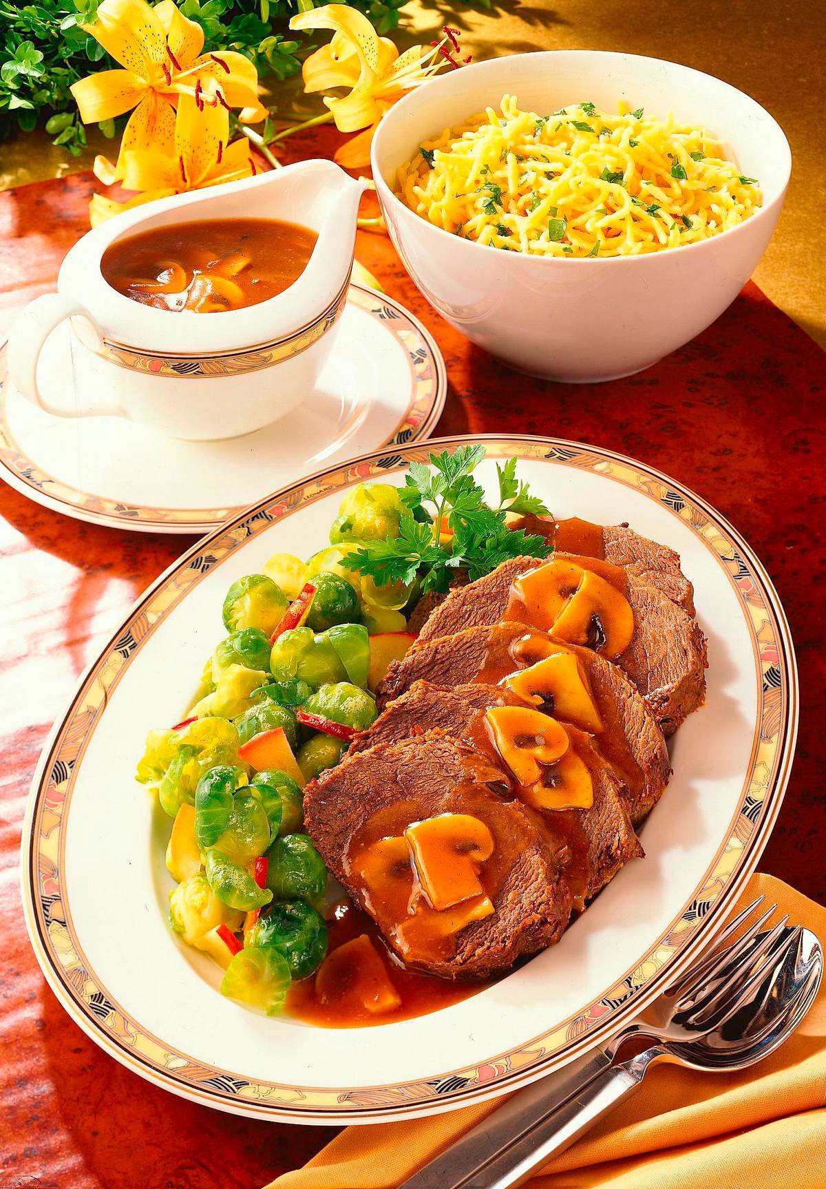 Sauerbraten mit Pilzsoße Rezept