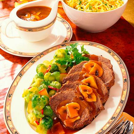 Sauerbraten mit Pilzsoße Rezept Sauerbraten mit Pilzsoße Rezept